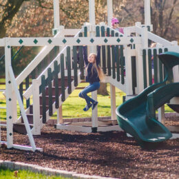 Image showing children playing on a King Swings Commercial Navigator Playground