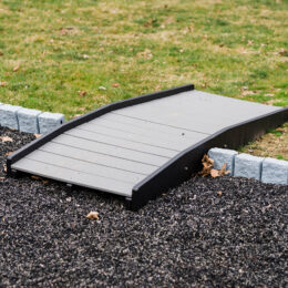 This image shows a ramp for allowing wheelchairs to enter our commercial playgrounds.