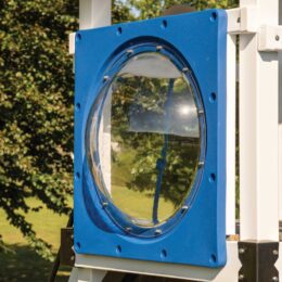 a bubble panel on a vinyl playground